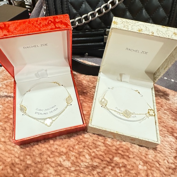 Rachel Zoe | Clover Lead Charm Bracelet NEW - Picture 1 of 4